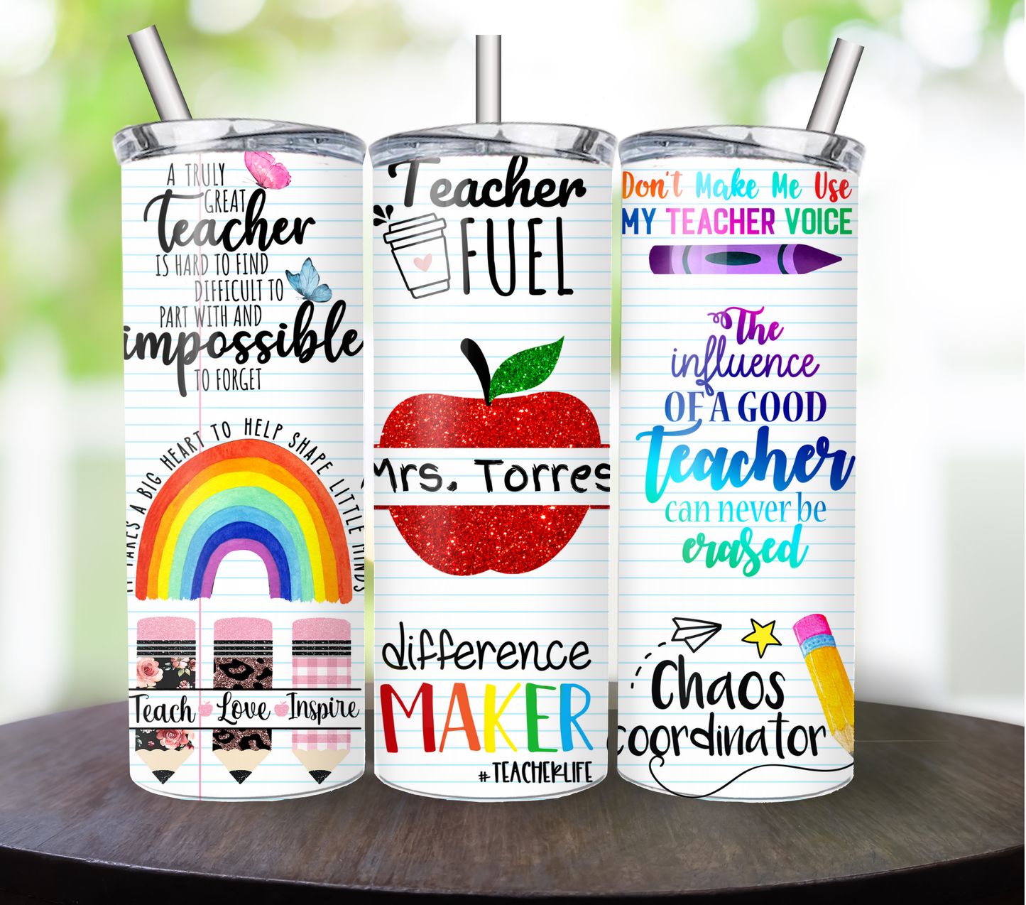 Tumbler - 20oz - w/lid & straw