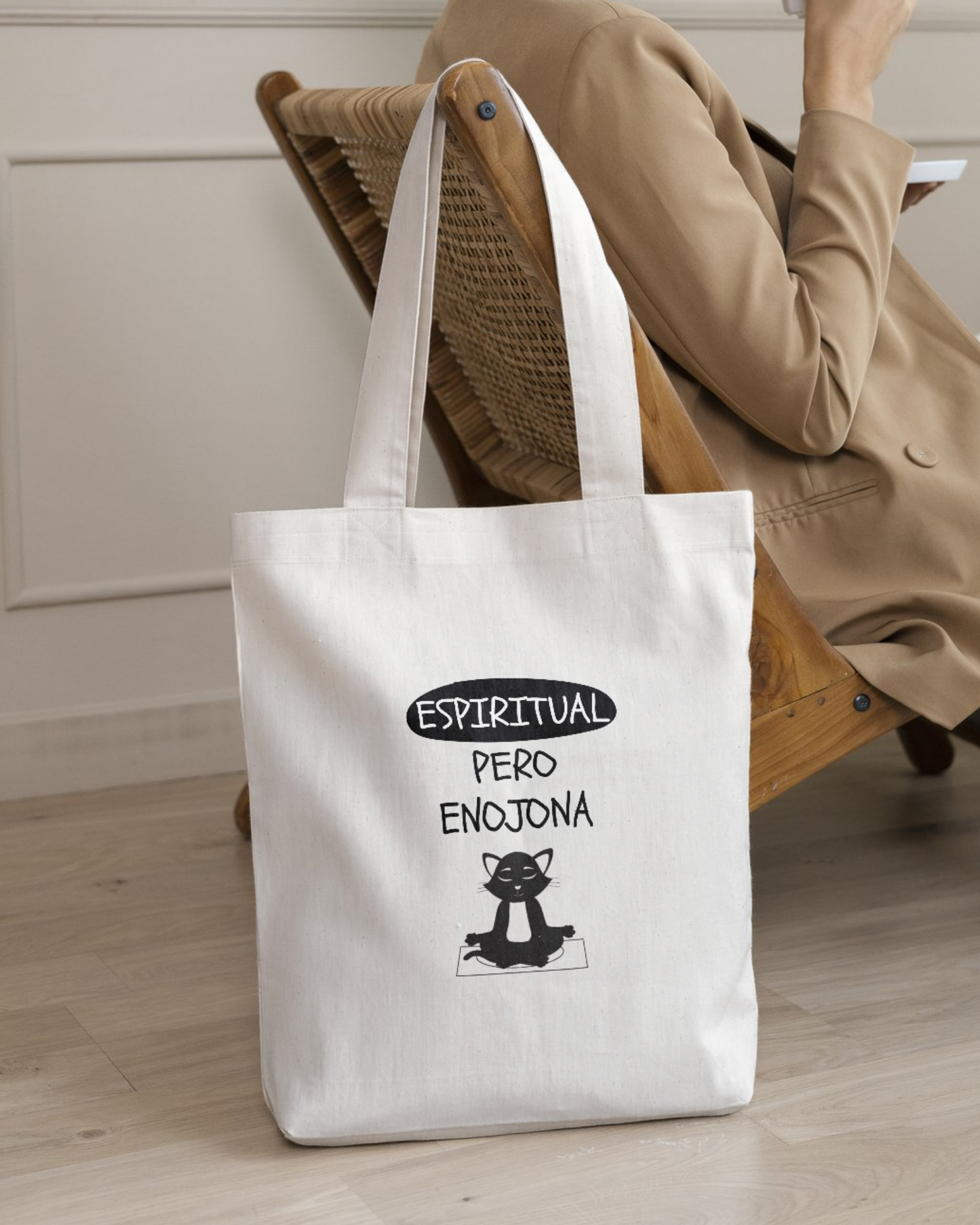 Espiritual pero enojan - Canva Tote Bag